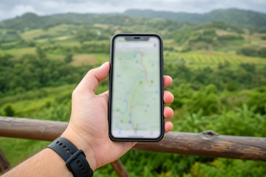Mapa wsi na telefonie — orientacja w terenie